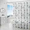 Non-perforated Mold-proof Waterproof Shower Curtain Logos